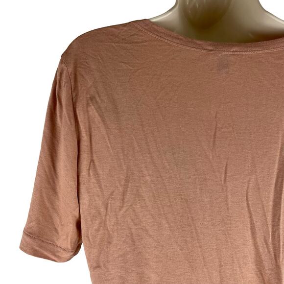 J. Crew Short Sleeve Scoop Neck Side Tie Tee Dusty Pink Size S - Picture 6 of 7